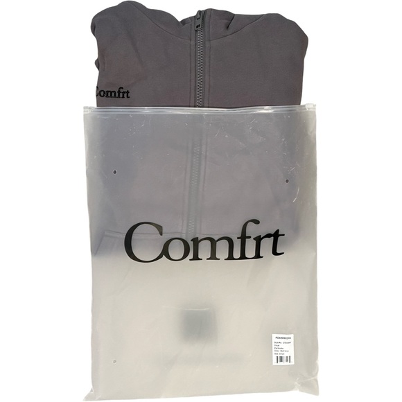 Comfrt *NEW* Cloud Zip Hoodie Wolf Grey Size Small Unisex Sizing - Picture 3 of 4